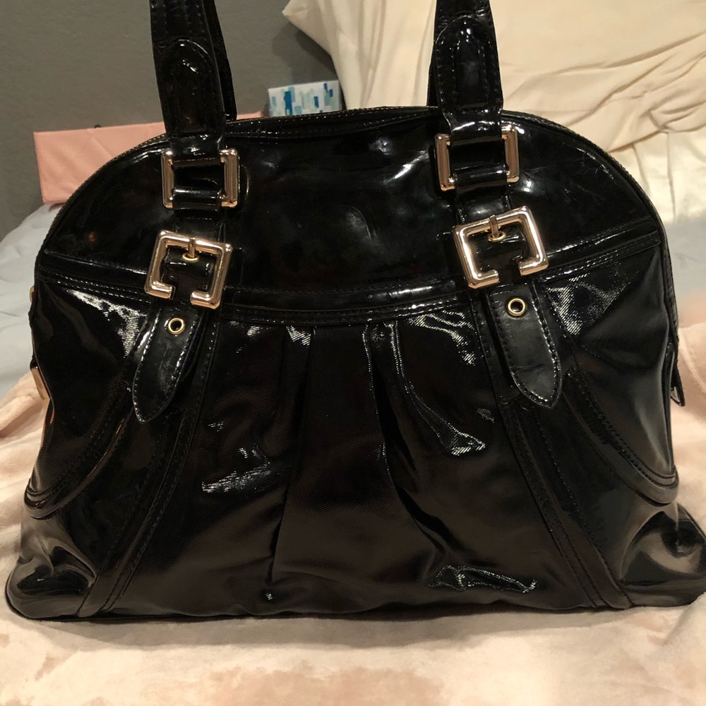 Vegan Black Patent handbag